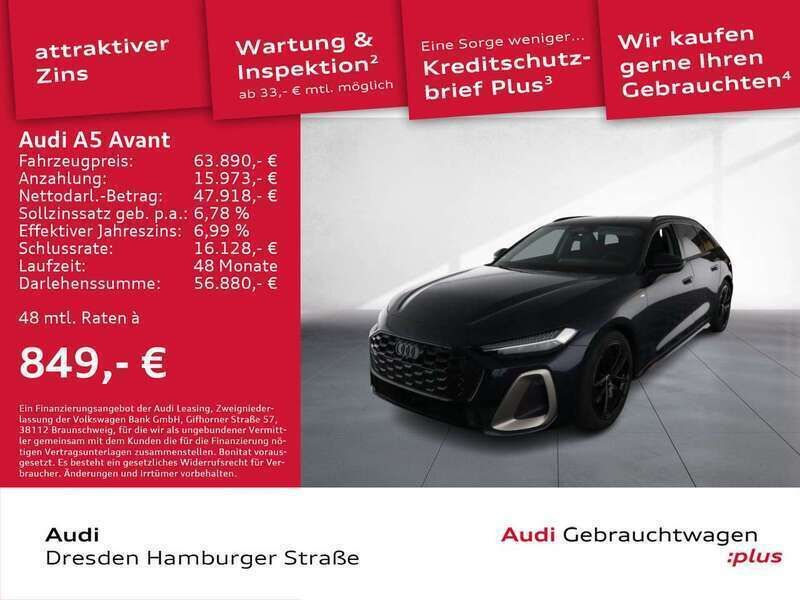 Firmamentblau metallic Gebraucht 2024 Audi A5 Sport Coupé | 63.890 € (Guter Preis) - Bild 1/3