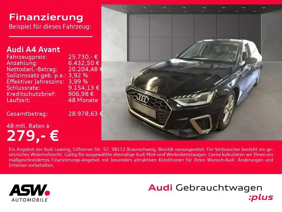 Usata Audi A4 S-Line 204 CV (150 kW) 2023 Nero Station wagon