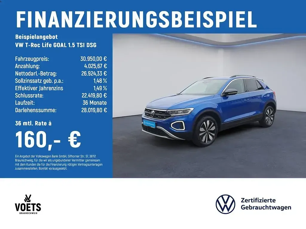 Gebraucht VW T-Roc Cabriolet Goal 150 PS (110 kW) 2025 Blau SUV