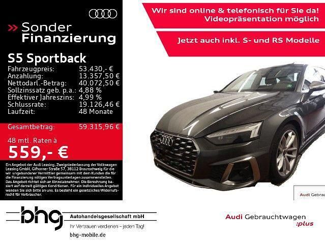 Grau Gebraucht 2022 Audi S5 Sportback Sport Kleinwagen | 53.430 € (Teuer) - Bild 1/4