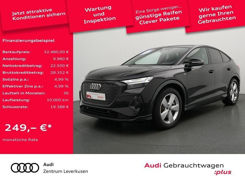 Mythosschwarz Gebraucht 2022 Audi Q4 Sportback e-tron S-Line SUV | 32.480 € (Fairer Preis) - Bild 1/4