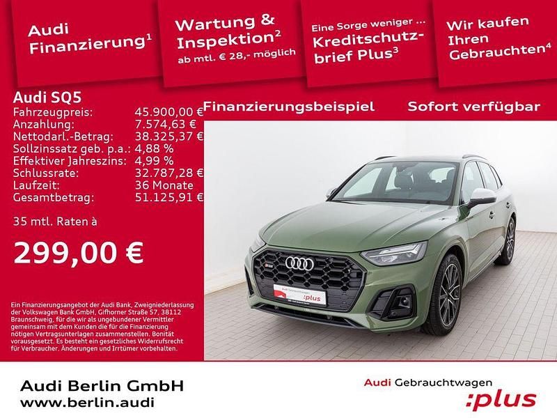 Distriktgrün metallic Gebraucht 2022 Audi SQ5 Ambiente SUV | 55.900 € (Fairer Preis) - Bild 1/3