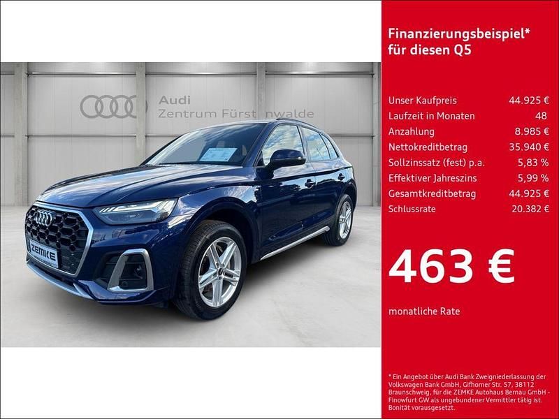 Blau Gebraucht 2021 Audi Q5 S-Line SUV | 44.925 € (Fairer Preis) - Bild 1/4