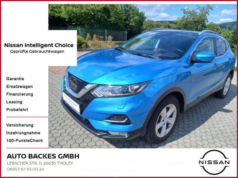 Vivid blue (m) Gebraucht 2018 Nissan Qashqai Acenta SUV | 13.600 € (Fairer Preis) - Bild 1/4