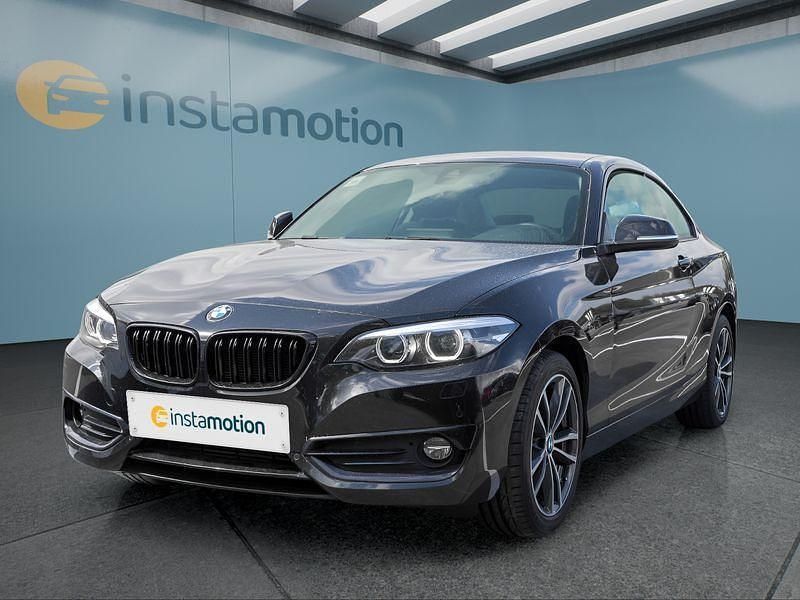 Schwarz Gebraucht 2018 BMW 218 Sport Line Coupé | 17.499 € (Guter Preis) - Bild 1/4