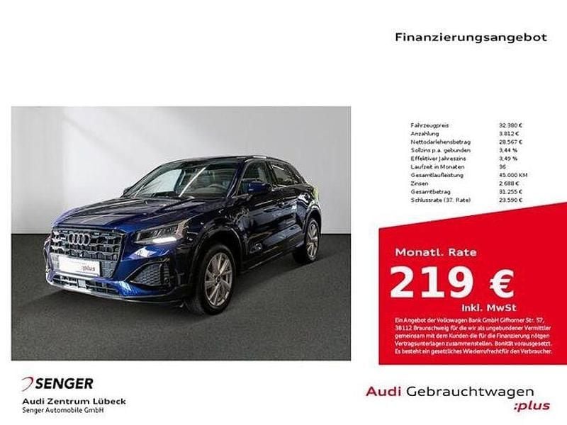 Navarrablau metallic Gebraucht 2024 Audi Q2 Advanced Plus SUV | 32.380 € (Guter Preis) - Bild 1/3