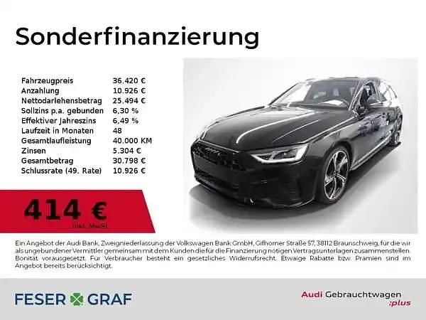 Mythosschwarz metallic Gebraucht 2024 Audi A4 S-Line Kombi | 36.420 € (Guter Preis) - Bild 1/2