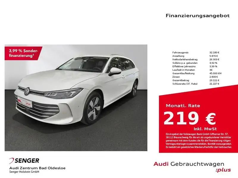Weiß Gebraucht 2024 VW Passat Business Kombi | 31.880 € (Etwas zu teuer) - Bild 1/1