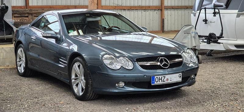 Blau Gebraucht 2003 Mercedes SL350 Classic Cabrio | 21.000 € (Fairer Preis) - Bild 1/4