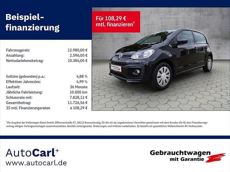 Schwarz Gebraucht 2023 VW up! Move Kleinwagen | 12.980 € (Guter Preis) - Bild 1/4