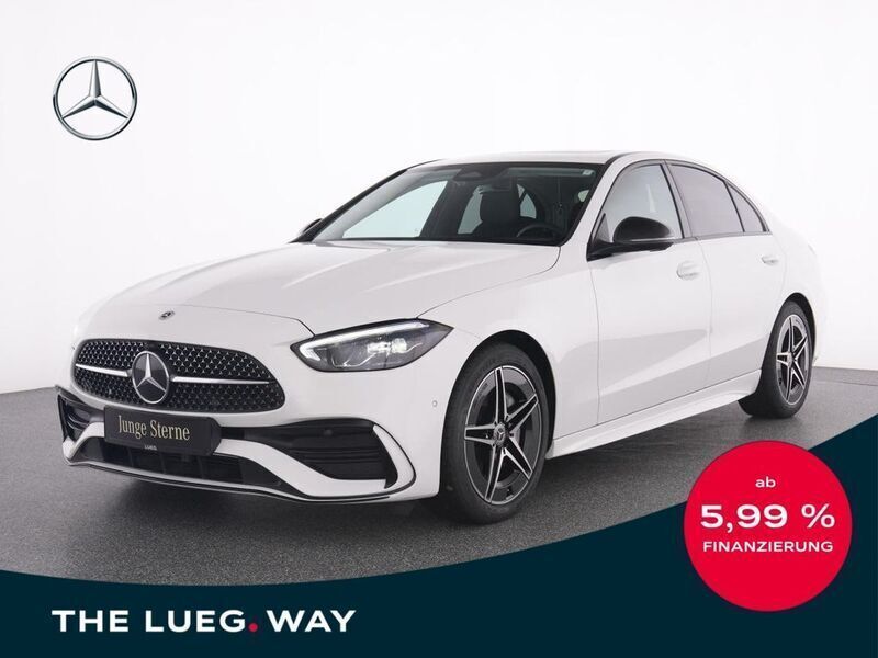 Unilack polarweiß Gebraucht 2024 Mercedes C220 AMG Limousine | 45.385 € (Fairer Preis) - Bild 1/4
