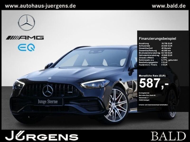 Metalliclack obsidianschwarz Gebraucht 2024 Mercedes C43 AMG AMG Kombi | 64.190 € (Etwas zu teuer) - Bild 1/4