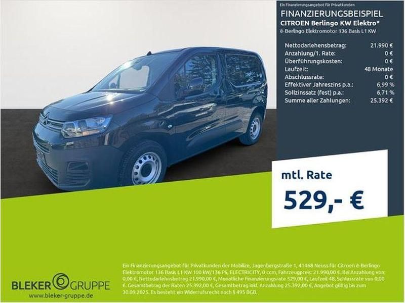 Perlaneraschwarz Gebraucht 2023 Citroën e-Berlingo Van / Kleinbus | 21.990 € (Superpreis) - Bild 1/3