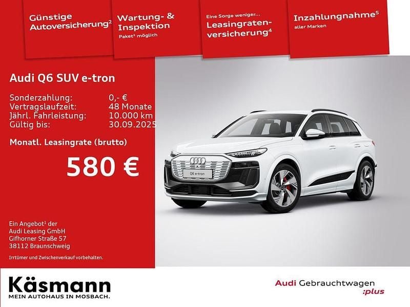 Gletscherweiß metallic Gebraucht 2024 Audi Q6 e-tron Ambiente SUV | 63.930 € (Superpreis) - Bild 1/4