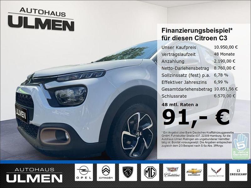 Weiss Gebraucht 2023 Citroën C3 PureTech Kleinwagen | 10.950 € (Fairer Preis) - Bild 1/4
