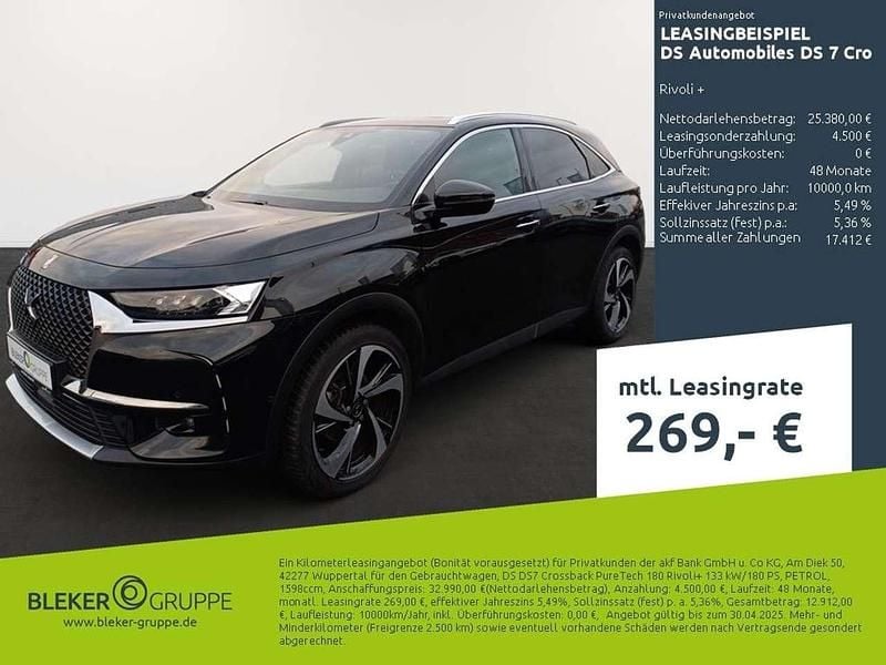 Lackierung schwarz perla nera/ Gebraucht 2022 DS Automobiles DS7 Crossback Rivoli Plus SUV | 23.970 € (Guter Preis) - Bild 1/3