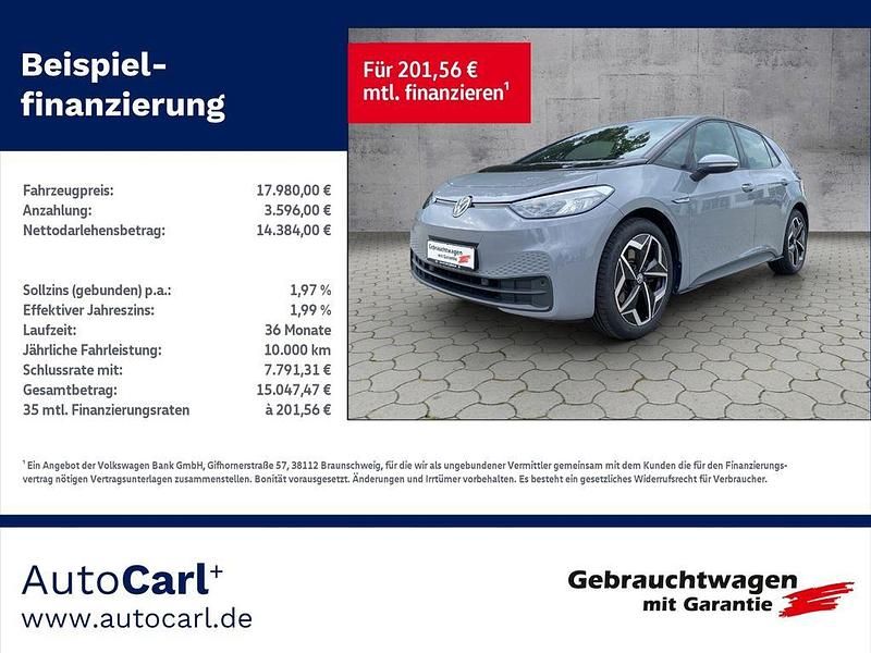 Grau Gebraucht 2021 VW ID.3 Life Kleinwagen | 17.980 € (Fairer Preis) - Bild 1/4