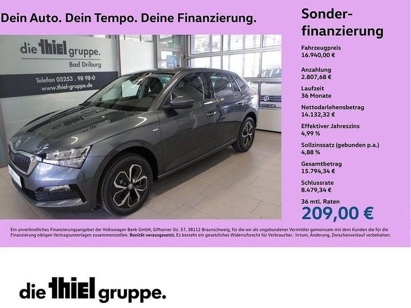 Grau Gebraucht 2020 Skoda Scala Drive Kleinwagen | 16.580 € (Fairer Preis) - Bild 1/4