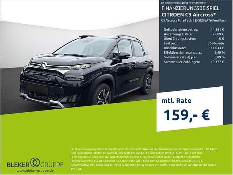 Lackierung schwarz perla nera/typ aussenverkleidung metalliclackierung Gebraucht 2023 Citroën C3 Aircross Feel SUV | 16.990 € (Guter Preis) - Bild 1/3