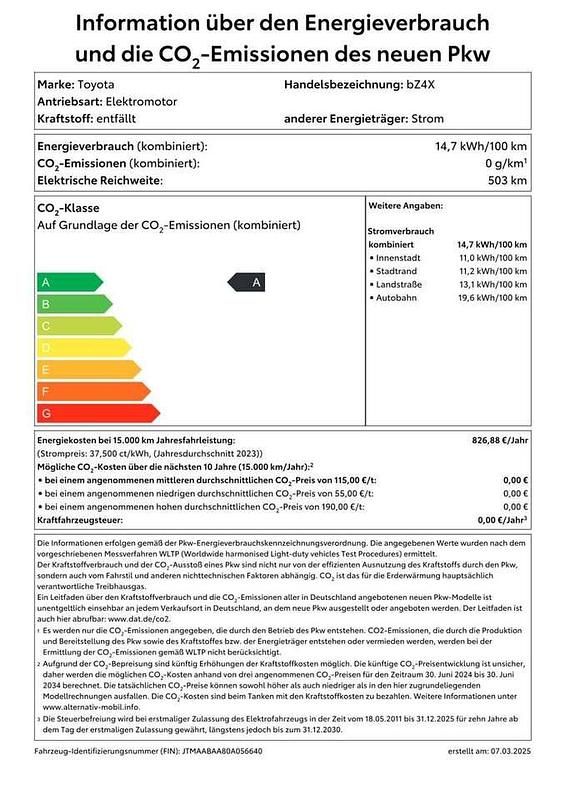 Neu Toyota bZ4X 150 kW (204 PS) 2025 Weiß SUV