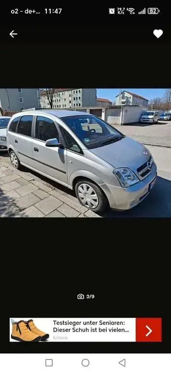 Gebraucht Opel Meriva 101 PS (74 kW) 2003 Silber Van / Kleinbus