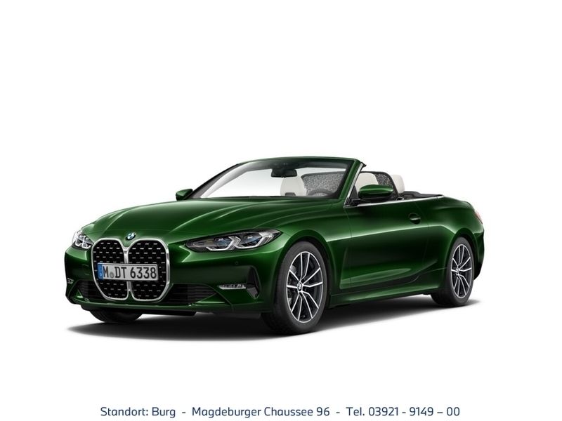 Sanremo green metallic Gebraucht 2022 BMW 420 Cabrio | 43.490 € (Fairer Preis) - Bild 1/4
