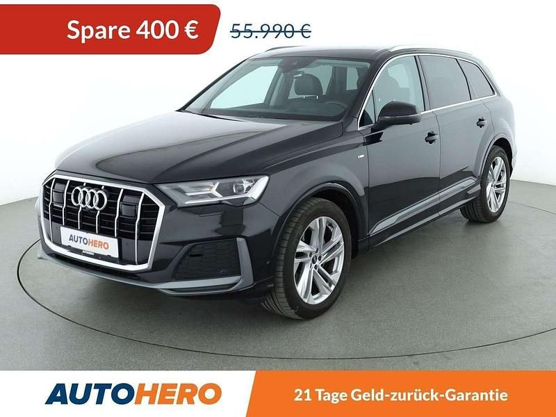 Schwarz Gebraucht 2022 Audi Q7 S-Line SUV | 55.590 € (Superpreis) - Bild 1/3
