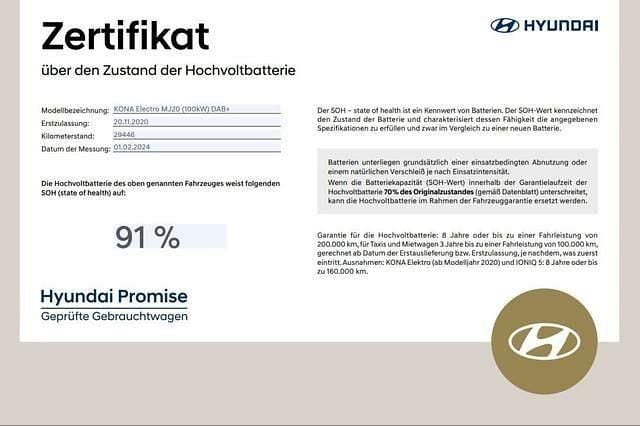Gebraucht Hyundai Kona Basis 100 kW (136 PS) 2020 Chalk white/weiß SUV