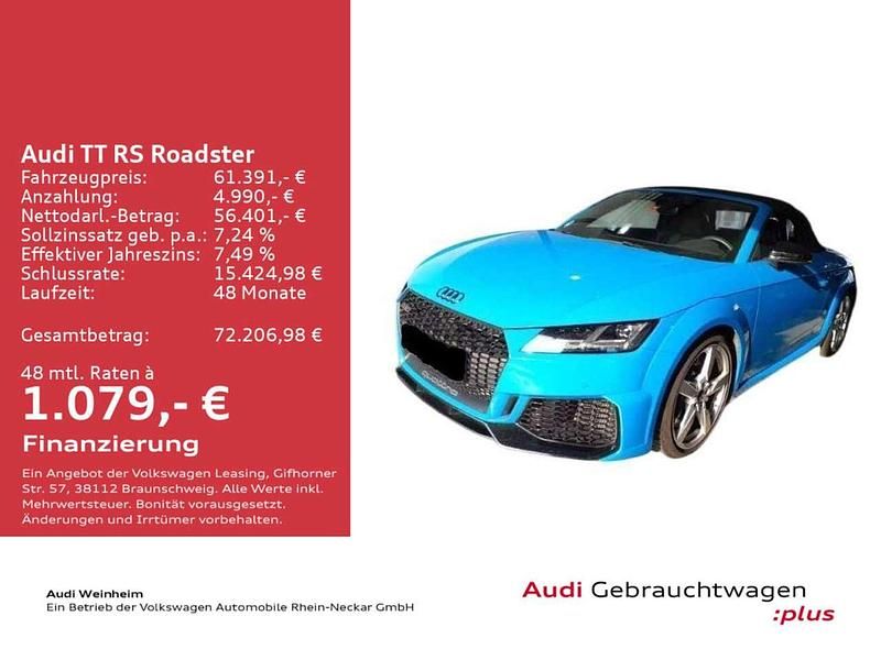 Gebraucht Audi TT RS 400 PS (294 kW) 2023 Turboblau verdeck schwarz Cabrio