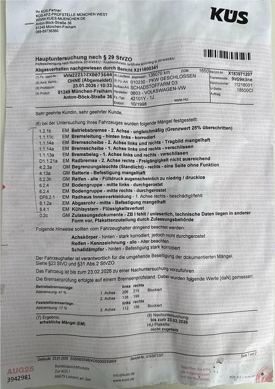 Gebraucht VW Golf III 100 PS (73 kW) 1998 Rot Kombi