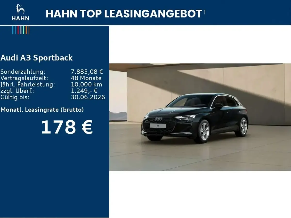 Nuova Audi A3 Advanced 116 CV (85 kW) 2026 Nero Berlina