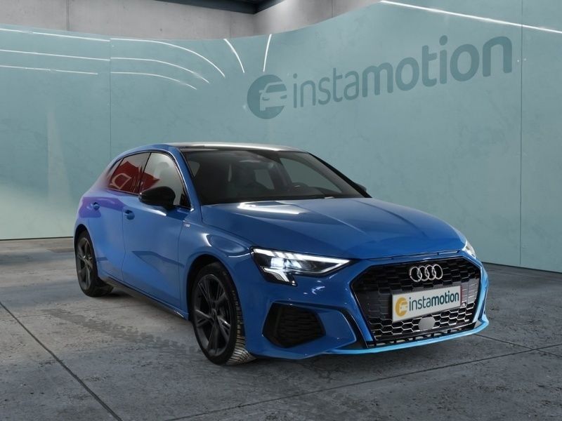 Blau Gebraucht 2024 Audi A3 Sportback S-Line Kleinwagen | 36.000 € (Fairer Preis) - Bild 1/4
