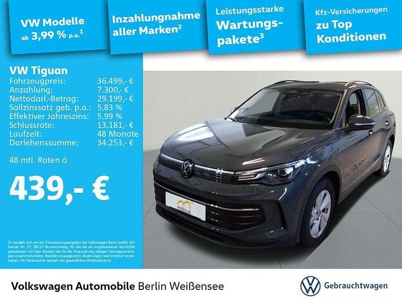 Delfingrau metallic Gebraucht 2024 VW Tiguan Life SUV | 36.499 € (Fairer Preis) - Bild 1/4
