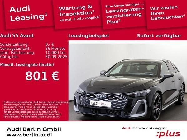 Schwarz (mythosschwarz metallic) Gebraucht 2025 Audi S5 Ambiente Kombi | 73.501 € (Superpreis) - Bild 1/3
