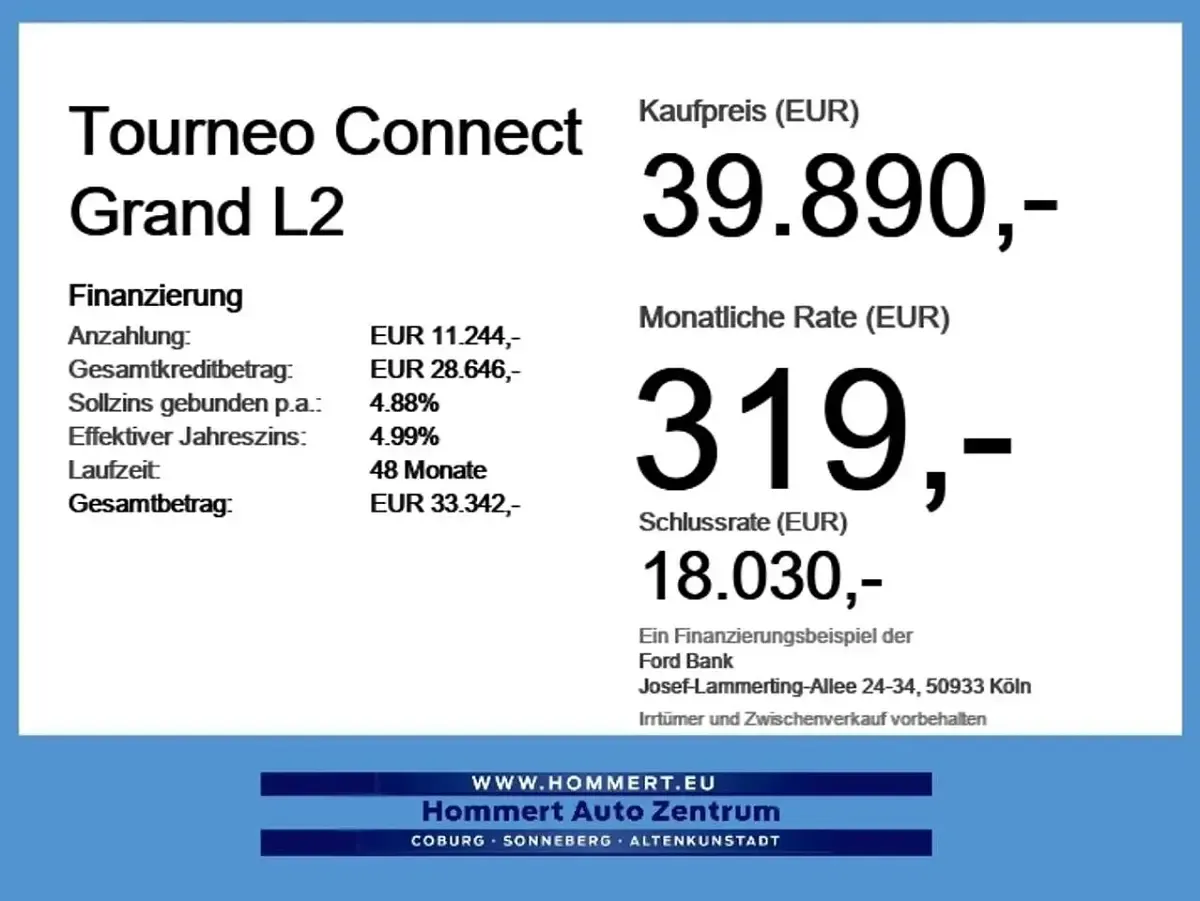Gebraucht Ford Tourneo Connect 122 PS (89 kW) 2026 Comet grey Van / Kleinbus