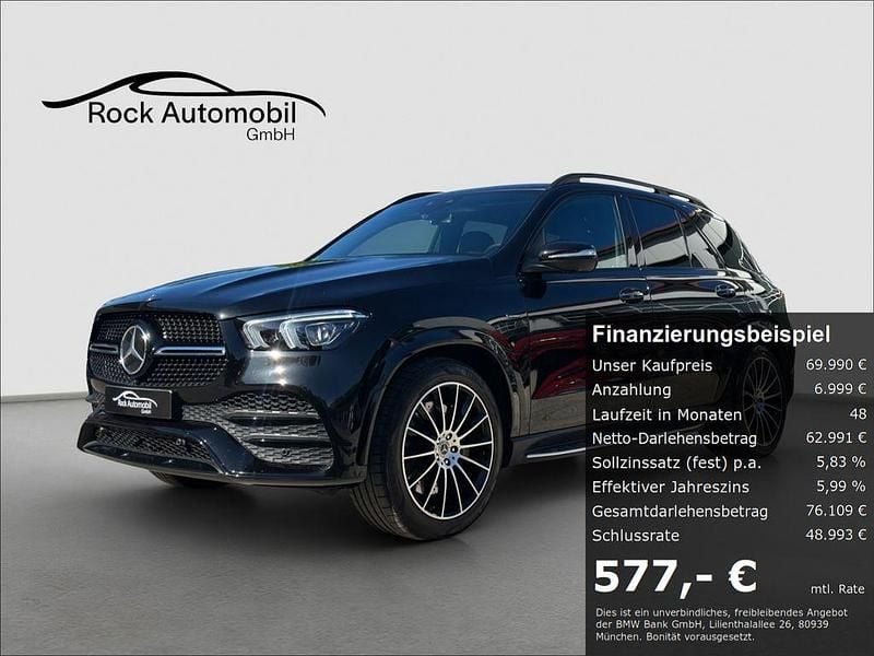 Schwarz Gebraucht 2020 Mercedes GLE350 AMG line SUV | 69.990 € - Bild 1/4