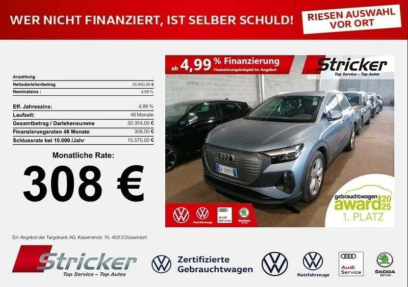 Gebraucht Audi Q4 e-tron 150 kW (204 PS) 2021 Geysirblau metallic SUV