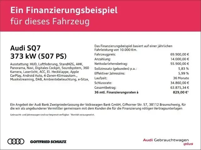 Gebraucht Audi SQ7 Sport 507 PS (372 kW) 2023 Daytonagrau perleffekt SUV