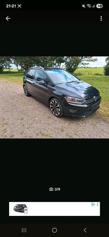 Schwarz Gebraucht 2017 VW Golf Sportsvan Van / Kleinbus | 11.100 € (Superpreis) - Bild 1/4