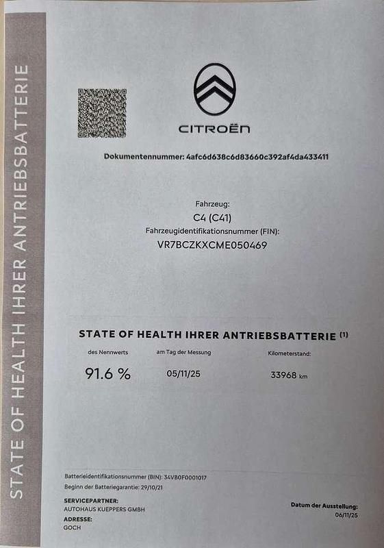 Gebraucht Citroën e-C4 Shine 100 kW (136 PS) 2021 Karamell Limousine