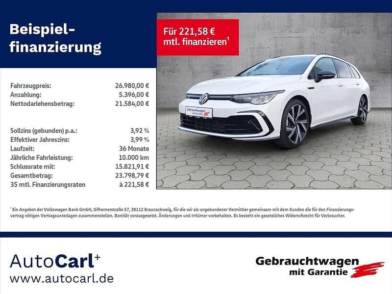 Oryxweiß perlmutteffekt Gebraucht 2022 VW Golf VIII R-line Kombi | 26.980 € (Fairer Preis) - Bild 1/4