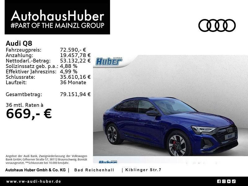 Ultrablau Gebraucht 2023 Audi Q8 e-tron S-Line SUV | 72.590 € - Bild 1/4