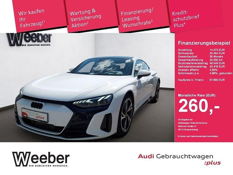 Ibisweiß Gebraucht 2023 Audi e-tron GT quattro Ambiente Limousine | 57.890 € (Fairer Preis) - Bild 1/4