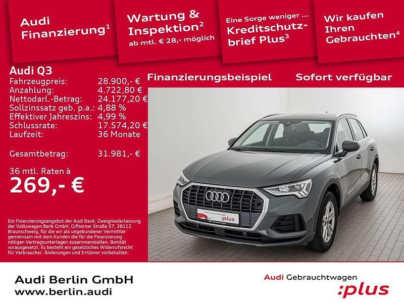 Nanograu metallic Gebraucht 2022 Audi Q3 Ambiente SUV | 28.900 € (Superpreis) - Bild 1/3