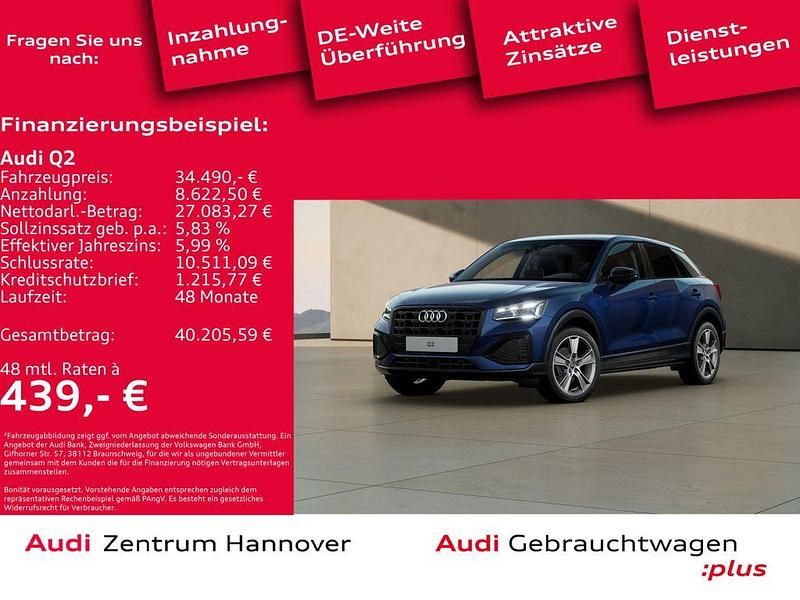 2d navarrablau metallic Gebraucht 2025 Audi Q2 Advanced Plus SUV | 34.490 € (Teuer) - Bild 1/4