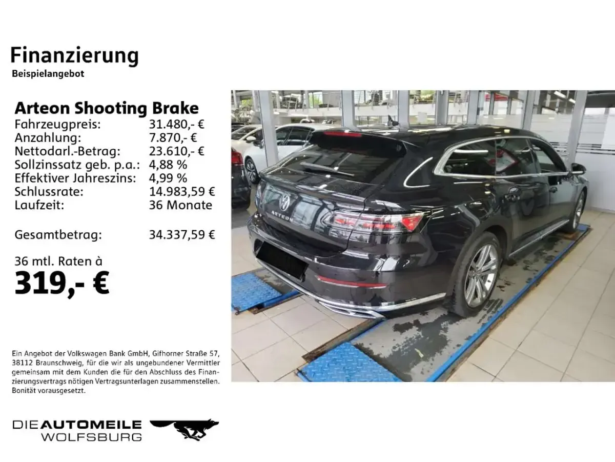 Gebraucht VW Arteon R-line 200 PS (147 kW) 2023 Deep black perleffekt (metallic) Kombi
