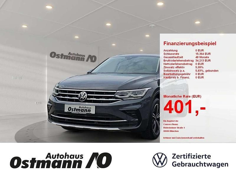 Grau Gebraucht 2021 VW Tiguan Elegance SUV | 26.880 € (Fairer Preis) - Bild 1/4