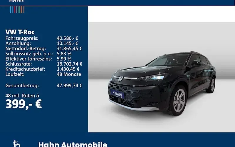 Neu VW T-Roc Style 150 PS (110 kW) 2026 Schwarz SUV