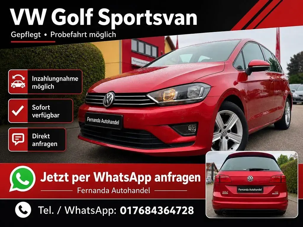 Gebraucht VW Golf VII 110 PS (80 kW) 2015 Rot Kombi