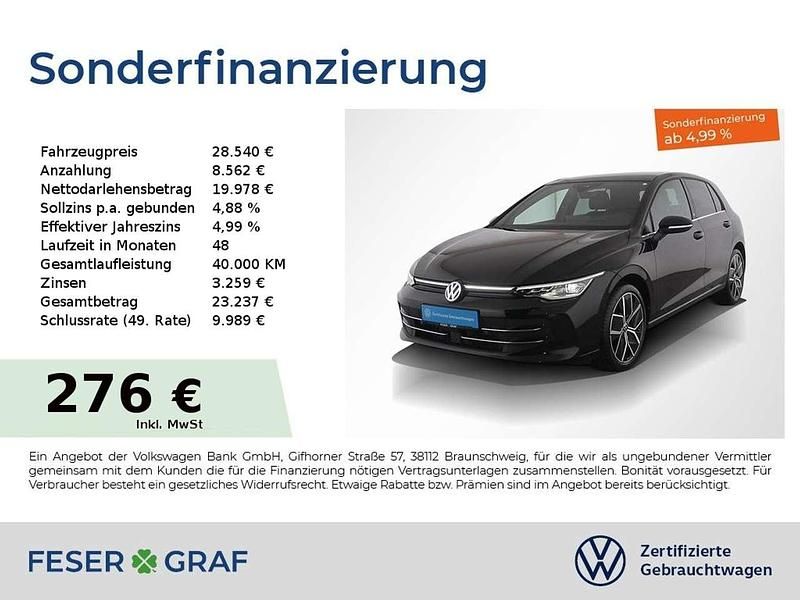Grenadillschwarz metallic Gebraucht 2024 VW Golf Edition Limousine | 28.340 € (Fairer Preis) - Bild 1/1